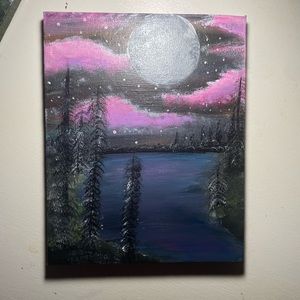 Hand painted acrylic landscape